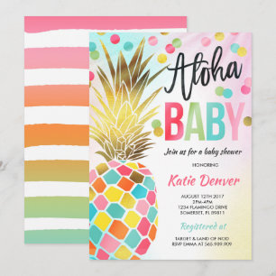 Baby shower d'ananas Invitation Douche tropicale