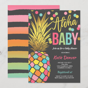 Baby shower d'ananas Invitation Douche tropicale