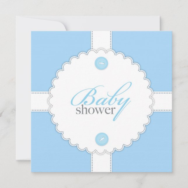 Baby shower Dantel Boy Invitation Appartement (Devant)