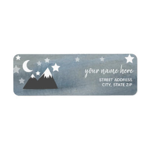 Baby shower d'aquarelle Starry Mountains