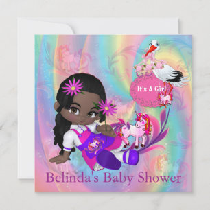 Baby shower d'arcs-en-ciel colorés Invitation