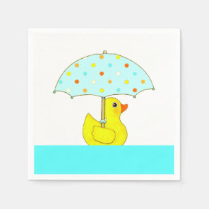 Baby Shower Darling Duck With Umbrella Napkin