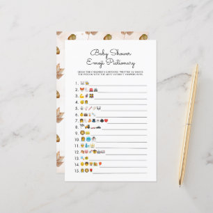 Baby shower d'automne des tournesols feuille Emoji