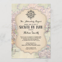 Baby shower d'aventure par carte postale Travel Wo