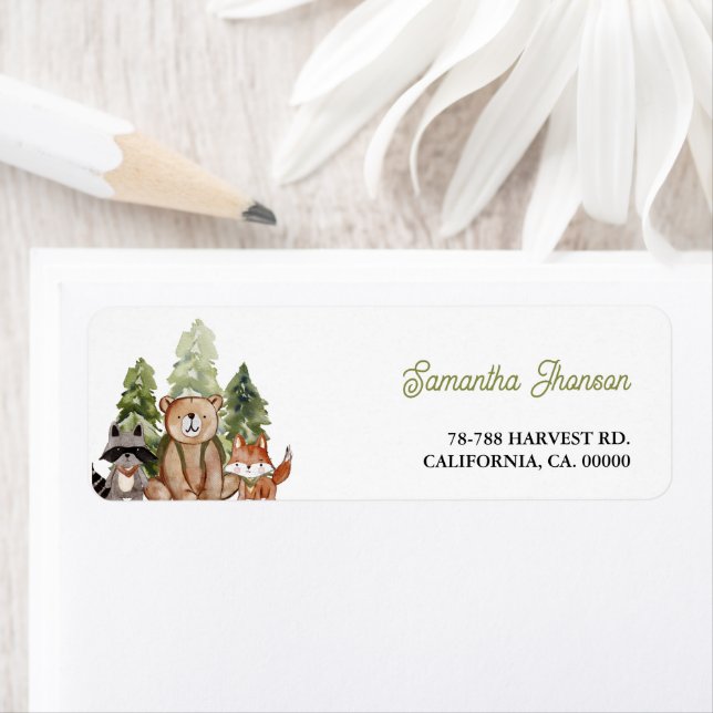 Baby shower d'aventure pour les animaux des bois (En situation)