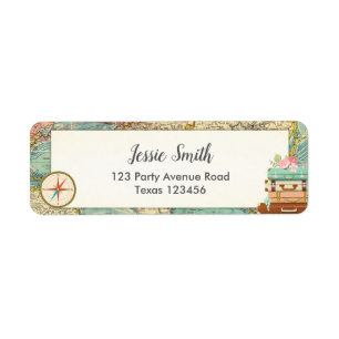 Baby shower d'aventure Retour Adresse Étiquettes V