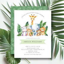 Baby shower d'aventure Safari Invitation