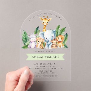Baby shower d'aventure Safari Invitation
