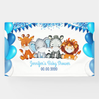 Baby shower de bannières pour éléphants masqués