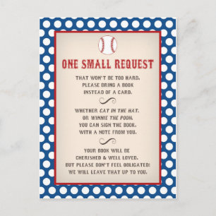 Baby shower de baseball Apportez une carte postale
