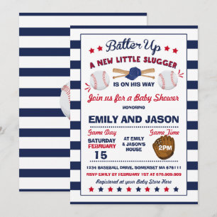 Baby shower de baseball Invitation Baseball Douche