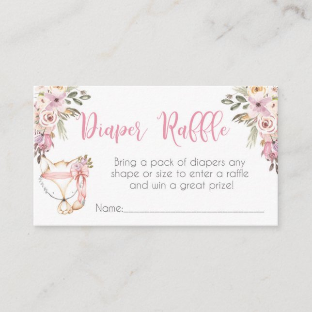 baby shower de bois cartes de tombola (Devant)