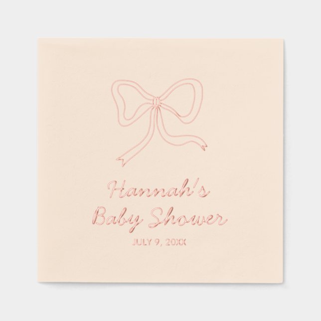 Baby shower de boîte à huile rose or (Recto)