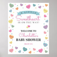 Baby shower de bonbons de Sweetheart Affiche de bi