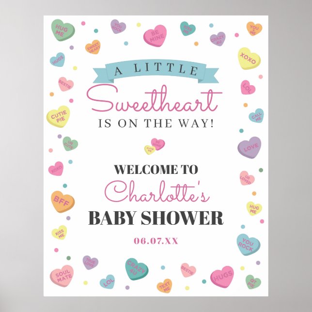 Baby shower de bonbons de Sweetheart Affiche de bi (Devant)