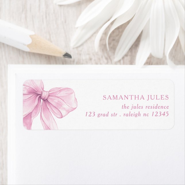 Baby shower de boue rose moderne Adresse de retour (En situation)