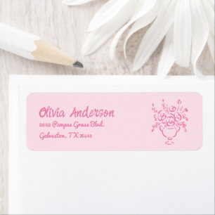 Baby shower de bouquet floral rose
