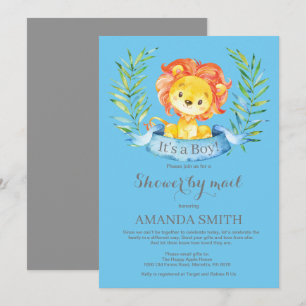 Baby shower de Boy Lion par courrier Invitation