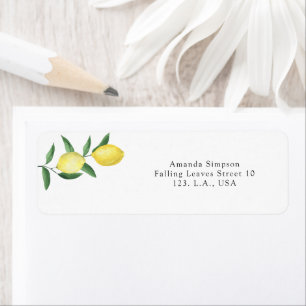 Baby shower de branche de citrons d'aquarelle