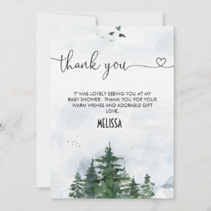 Baby shower de calligraphie sauvage Carte de remer