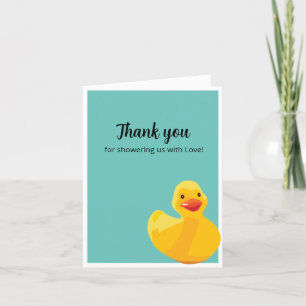 Baby shower de canard en caoutchouc Merci Cartes