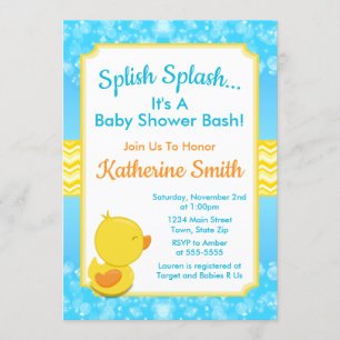 Baby shower de canard Invitation Bébé Canard Garço