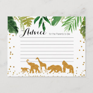 Baby shower de carte de conseil pour animaux Safar