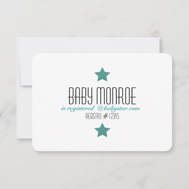 BABY SHOWER DE CARTE DE REGISTRE TWINKLE (Devant)
