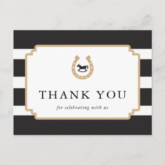Baby shower de carte postale Derby Merci personnal