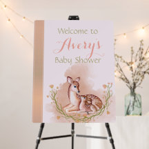 Baby shower de cerfs de bois panneaux de mousse de