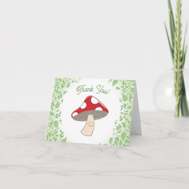 Baby shower de champignons Merci (Devant)