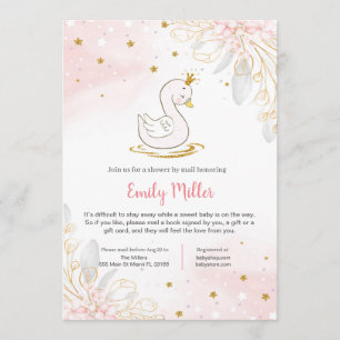 baby shower de cygne princier par invitation posta
