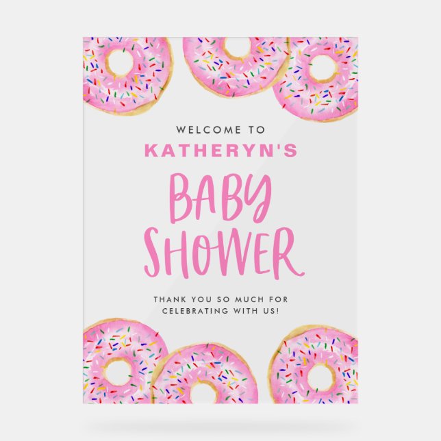 Baby shower de donuts rose (Recto)