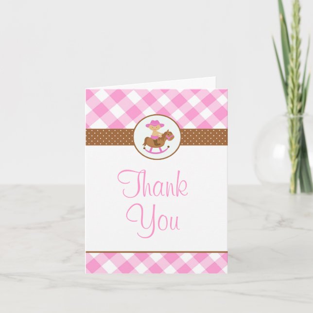 Baby shower de fille ou Carte de remerciements d'a (Devant)