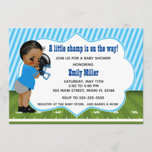 Baby shower de football américain invitation -d