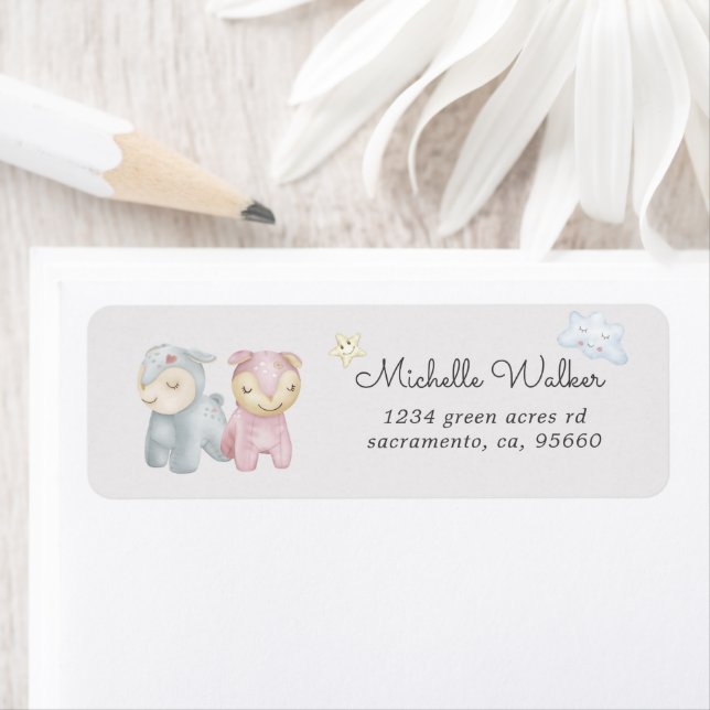 Baby shower de jouets Pastel Plush Adresse de reto (En situation)