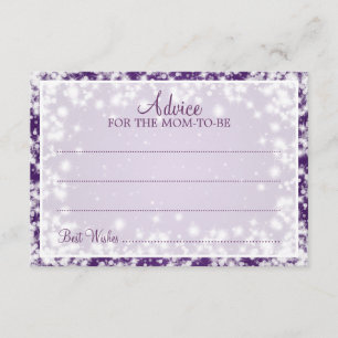Baby shower de la carte de conseil Sparkel violet