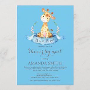 Baby shower de la Girafe par invitation postale