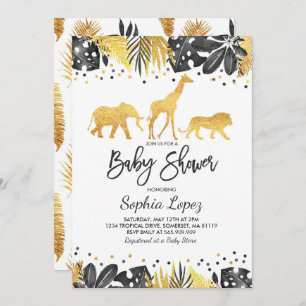 Baby shower de la jungle Invitation Baby shower tr
