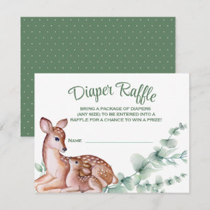 Baby shower de la verdure du cerf Carte de carafe 