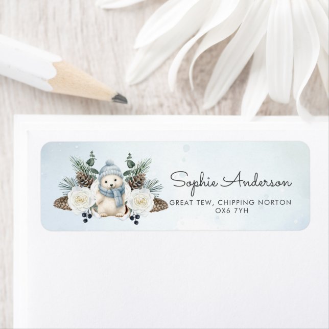 Baby shower de l'ours polaire d'hiver (En situation)
