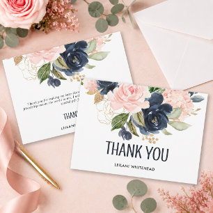 Baby shower de marine rose Merci d'aquarelle