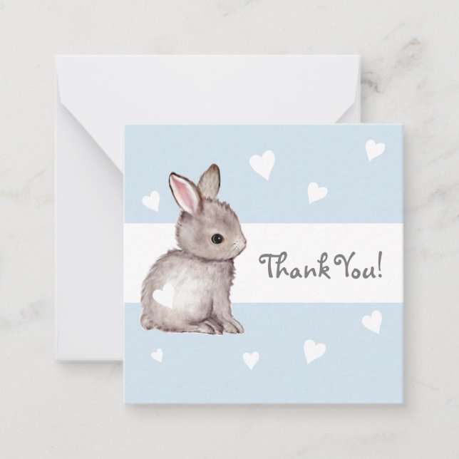 Baby shower de Merci de Carte pour notes de coeur  (Devant)