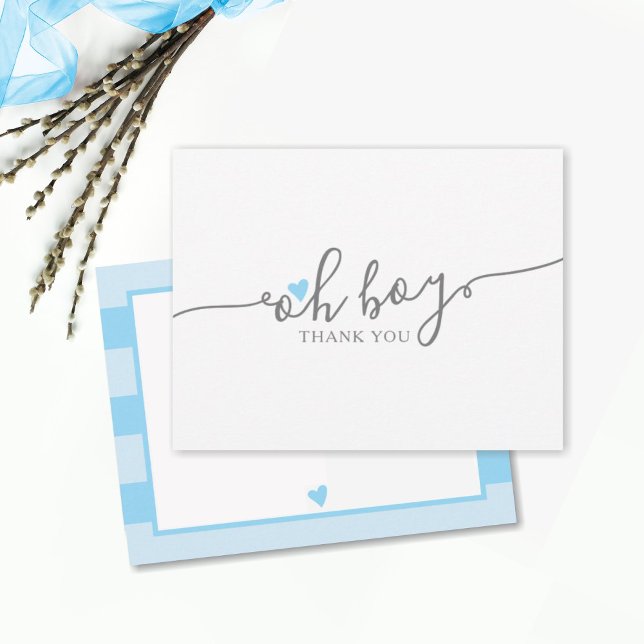 Baby shower de Merci simple Blue Heart Boy (Créateur téléchargé)