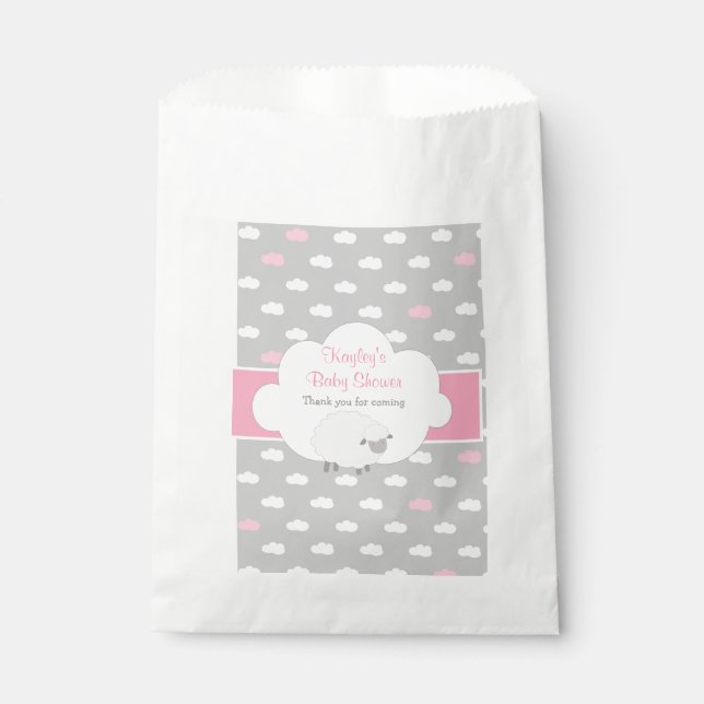 Baby shower de mouton souple Favoriser les sacs (r (Devant)