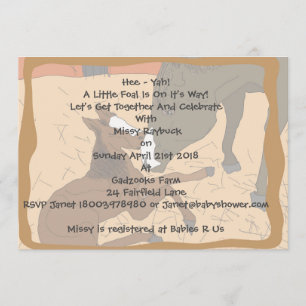 Baby shower de naissance de Cheval bébé Invitation