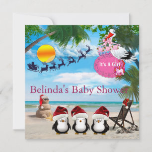 Baby shower de Noël d'été Invitation