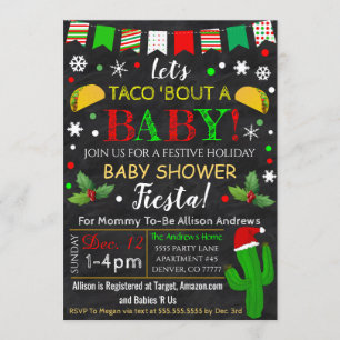 Baby shower de Noël Fiesta Invitation