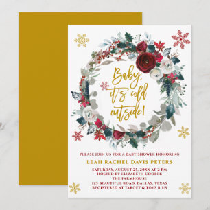 Baby shower de Noël Invitation