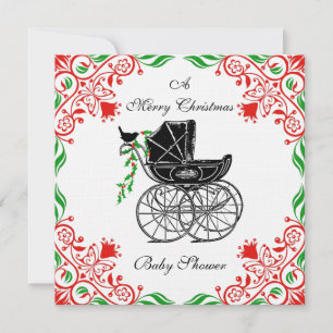 Baby shower de Noël Invitation